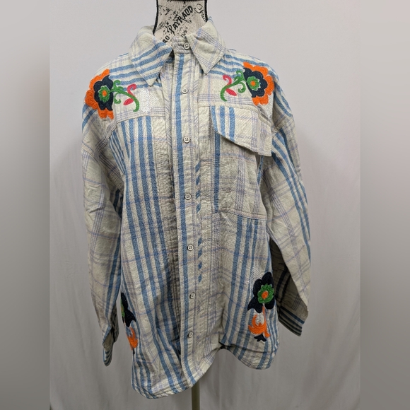 We The Free Embroidered Sashiko Shirt - Picture 4 of 11